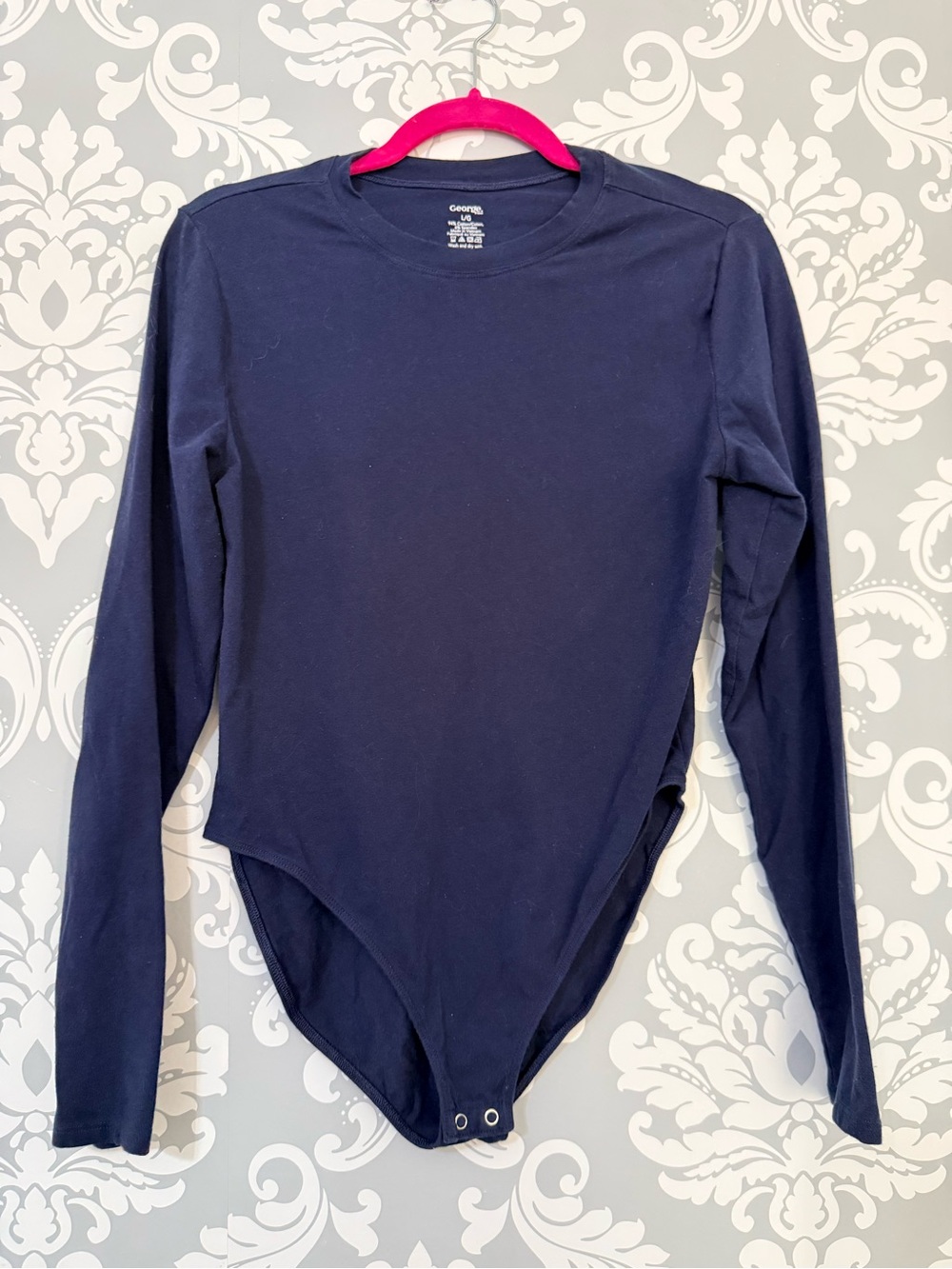 💫4/$25 • George Navy Long Sleeve Snap-Closure Bodysuit
